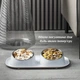 Миска стальная 2 шт для собак/ кота на пластиковой наклонной подставке Double Bowl GWL-28 серая (GS-149126) - изображение 3
