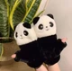 Рукавиці Мітенки 2 в 1 теплі хутряні Панда (Teddy, Тедді, ведмідь, ведмедик) Чорний, Унісекс WUKE One size - зображення 1