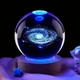 Декоративний 3D-нічник з кольоровим світлом Галактика Кришталева куля USB - зображення 2