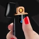 Електрозапальничка сенсорна USB електрична спіральна запальничка з індикатором заряду, Чорна - зображення 4