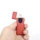 Электрозажигалка сенсорная USB электрическая спиральная зажигалка с индикатором заряда, Красная - изображение 4