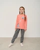 Подростковая пижама Nicoletta на девочку - Задумчивый кот 95217-Кораловий-134 - изображение 1