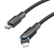 Кабель для швидкого заряджання Borofone BU41 Type-C to IP Lightning PD27W 1.2m поворотний з LED індикатором Black - зображення 1