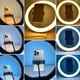 Кольцевая лампа LED 33 см Ring Light + штатив 210 см Лампа для блогера и визажиста с держателем для телефона и штативом 2,1 метра круглая 33 см - изображение 8