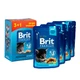Набор паучей "3+1" для котят Brit Premium Cat pouch Chicken Chunks for Kitten с курицей 4х100г - изображение 3