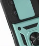 Противоударный чехол Armor Ring + защита камеры для Samsung Galaxy A05 (A055) Simon case зеленый - изображение 10