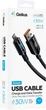 Кабель USB Gelius Screen GP-UCN008 USB-A to Type-C 30W 1.2 м Black (2099900992070) - изображение 3