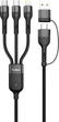 Кабель USB Gelius Multimate GP-UCN006 4in1 USB-A/Type-C to Type-C/Lightning/MicroUSB 60W 1.2 м Black (2099900983061) - изображение 1