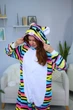 Пижама Кигуруми My Kigu Женская Радужная Кошка Разноцветный Размер М 155-165 см (103641) - изображение 2