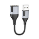 Звуковая карта адаптер BOROFONE BV19 Creator 2-in-1 external sound card for headset USB to 3.5mm Black - изображение 1
