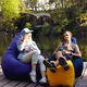 Кресло Мешок Груша Оксфорд Waterproof (2XL-120х85) iQmebel Синий (сьемный чехол) - изображение 3