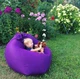 Кресло Мешок Груша Оксфорд Waterproof (3XL-150х100) iQmebel Фиолетовый (сьемный чехол) - изображение 6