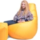 Кресло Мешок Груша Оксфорд Waterproof (2XL-120х85) iQmebel Желтый (сьемный чехол) - изображение 2