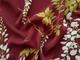Ткань Креп шелковистый весенний сад, бордо, пог. м. (к226, 2009015, д8 цв1) - изображение 3