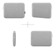 Чохол-папка Haweel для MacBook M1 Air/Pro 13 Grey - зображення 4