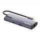 Док-станція ColorWay USB-C 6-в-1 Type C PD 100W/USB3.0х3/USB2.0/RJ45 (CW-HUB03) ( Сірий ) - зображення 1