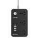 Удлинитель - фильтр сетевой 3+4 - LDNIO SC3412 POWER 3 Sockets 3 USB черный - изображение 3