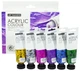 Художественные акриловые краски с блестками Art Rangers Acrylic glitter 6 цветов по 75 мл - изображение 1