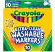 Набор фломастеров Crayola Ultra Clean Classic Washable Markers толстые 10 шт - изображение 1