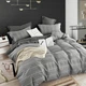 Простынь MBM HOME "Сумерки" 160x230 см серая (BL-FS-11 GRAY) - изображение 3