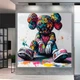 Картина на холсте для интерьера 50х50см - Kaws Graffitti - изображение 5