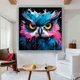 Картина на холсте для интерьера 50х50см - Сова paint art - изображение 2