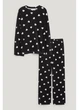 Пижама (Свитшот, штаны) C&A XXL Черно-белый 2186946_02 - изображение 3