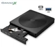 Внешний оптический привод Grand-X DVD±R/RW Vinyl-Black портативный дисковод USB 3.0 + Type-C - изображение 1