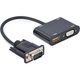 Адаптер-перехідник Cablexpert VGA на HDMI/VGA+Аудіо 3.5 (A-VGA-HDMI-02) - изображение 1