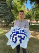 Мыльный букет из 101 розы бело-синий,букет из натурального мыла на 14 февраля, 8 марта, день рождения - изображение 2