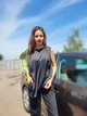 Блуза без рукавов однотонная сатиновая Lindex Черная (10692 4XL/54) - изображение 3