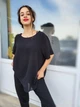 Блузка женская Oversize однотонная Only Черная 12875 3XL (52) - изображение 3