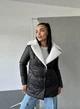 Женская зимняя куртка стеганая с мехом и поясом KM 0047/1 S (42-44) Черный (К - 0047/1 A ) - изображение 4