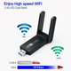 Двухдиапазонный USB 3.0 WiFi адаптер сетевая карта 1300Mbps 2.4GHz/5GHz с двумя антеннами диском с драйверами (478133-Prob) - изображение 6