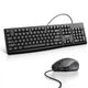 Комплект проводной мыши и клавиатуры UGREEN UGR-15217 Wired Keyboard and Mouse Combo Black - изображение 1