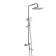 Душова система Frap F2458 White/Chrome білий/хром з латуні на три споживача з поворотним виливом-перемикачем (1037555) - зображення 1