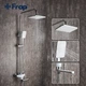 Душова система Frap F2458 White/Chrome білий/хром з латуні на три споживача з поворотним виливом-перемикачем (1037555) - зображення 3