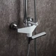 Душова система Frap F2458 White/Chrome білий/хром з латуні на три споживача з поворотним виливом-перемикачем (1037555) - зображення 4