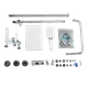 Душова система Frap F2458 White/Chrome білий/хром з латуні на три споживача з поворотним виливом-перемикачем (1037555) - зображення 6