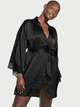 Атласний халат Victoria's Secret Luxe Robe M\L Чорний (26679208) - изображение 1