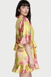 Атласний халат Victoria's Secret Satin Flounce Robe XS\S Жовтий (26604754) - изображение 2