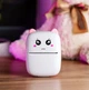 Термопринтер портативный детский "Котик" минипринтер Bluetooth рулон термобумаги в подарок (Розовый) - изображение 1