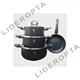 Набір каструль червоно-чорний XPRO TK00094 (43883-TK00094_1478) - зображення 2