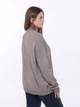 Светр жіночий коричневий подовжений з горлом 214469-1 ONE SIZE - зображення 6