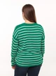 Свитер женский зеленый в полоску тонкий свободный 10293-1-Т ONE SIZE - изображение 2