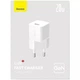 Сетевое зарядное устройство для адаптера Baseus CCGN050102 GaN5 Fast Charger 1C 20W White - изображение 4