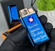 Електронна запальничка з подвійним підпалом LB usb газова запальничка в подарунковій упаковці (33521C-blue-3) - зображення 2
