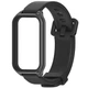 Ремінець силіконовий Mi Jobs Simple Premium Comfort з металевою капсулою для фітнес браслета Mi Smart Band 8 Active/ Redmi Smart Band 2 чорний + чорний (mrk3480) - зображення 1