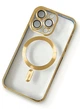 Чехол силиконовый противоударный WAVE Metal Color Case with MagSafe + защита камеры для Apple iPhone 11 Pro (5.8") Gold - изображение 1