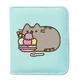 Кошелек Pusheen cat 11х10 см Кот с мороженым Мятный n-12254 - изображение 1